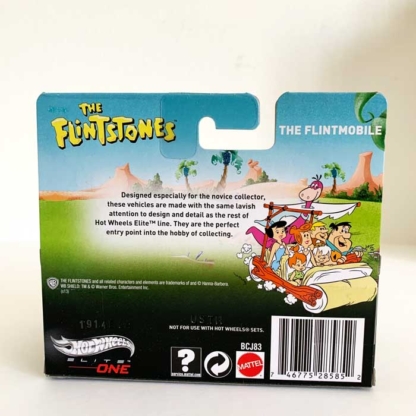 The Flintstones Hot Wheels Elite One The Flintmobile 1:50 Scale back - Happy Clam Gifts