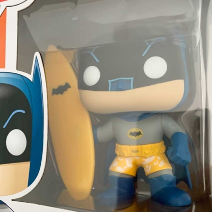 Closeup Funko Pop Batman Surf's Up - Happy Clam Gifts