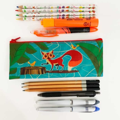 Coelacanth Recyclable Pencil Bag Foxy Shown In Scale