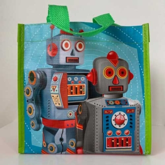 Coelacanth Recyclable Small Tote Lunch Bag Robot Team