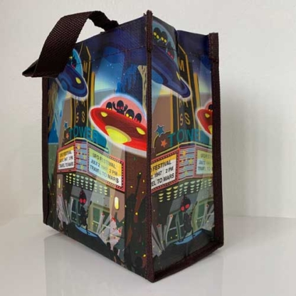 Coelacanth Recyclable Small Tote Lunch Bag UFO Sideview