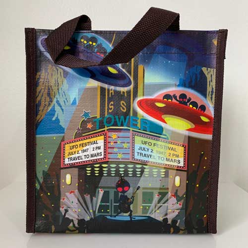 Coelacanth Recyclable Small Tote Lunch Bag UFO | Happy Clam Gifts