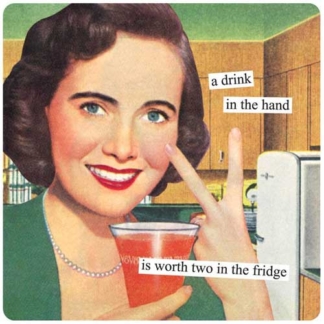 Anne Taintor Magnet A Drink In The Hand Is Worth Two In The Fridge