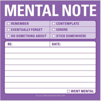 Knock Knock Sticky Notes Mental Note
