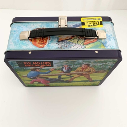 Bif Bang Pow Six Million Dollar Man Retro Tin Tote Gift Set Convention Exclusive top back - Happy Clam Gifts