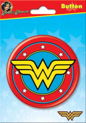 Ata-Boy Button Large 3" Pinback DC Wonder Woman Logo