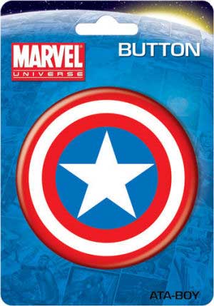 Ata-Boy Button Large 3" Pinback Marvel Captain America Logo