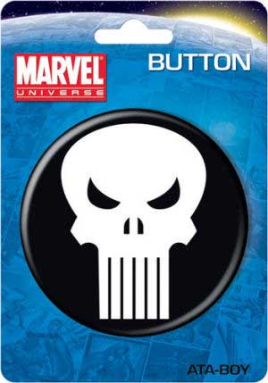 Ata-Boy Button Large 3" Pinback Marvel Punisher Logo