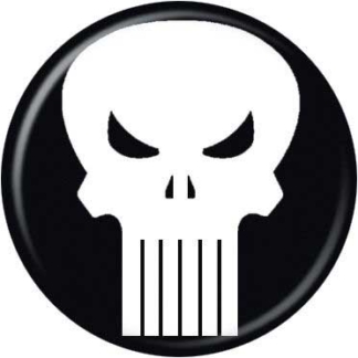 Ata-Boy Button Small 1.25" Pinback Marvel Punisher Logo
