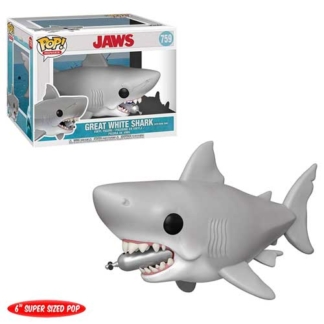 Jaws Great White Shark With Diving Tank 6" Funko Pop Movies Vinyl Figure