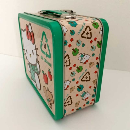 Loungefly Lunchbox Hello Kitty Be Green left side - Happy Clam Gifts