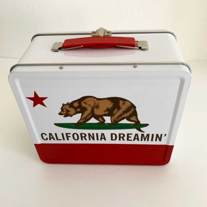 Aquarius California Dreamin' Collectible Tin Tote back - Happy Clam Gifts