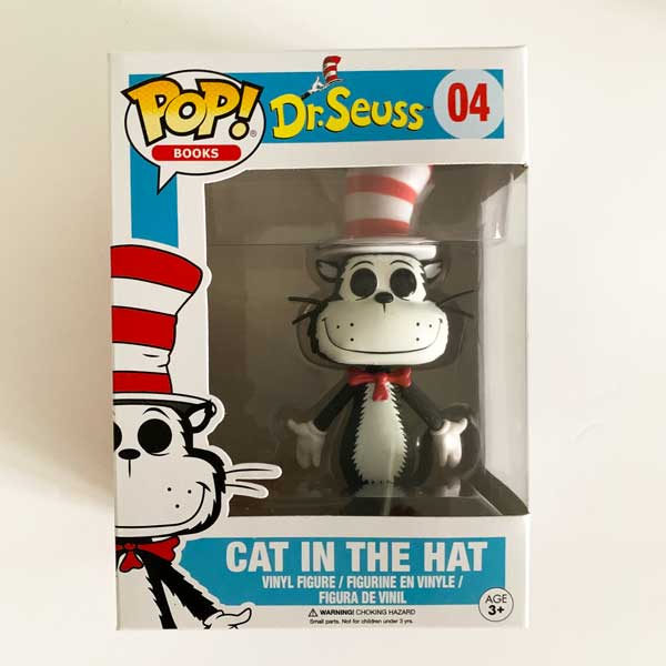 Seuss Cat in the Hat Der Kater mit Hut Buch POP Books #04 Vinyl Figur Funko Dr 