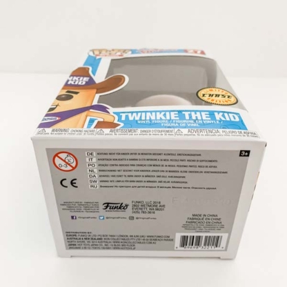 Twinkie the Kid Hostess Twinkies Limited Edition Chase Variant Funko Pop box bottom - Happy Clam Gifts