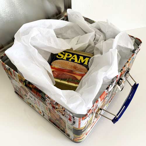 Surprise! Aquarius Lunchbox Hormel Spam with Actual Spam Inside as a Gag Gift