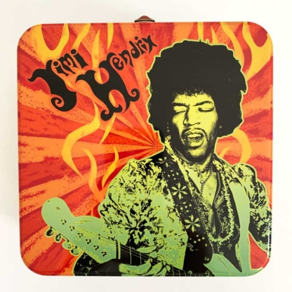 Jimi Hendrix Are You Experienced Vandor Tin Tote front - Happy Clam Gifts