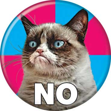 Ata-Boy Button Small 1.25″ Pinback Grumpy Cat No