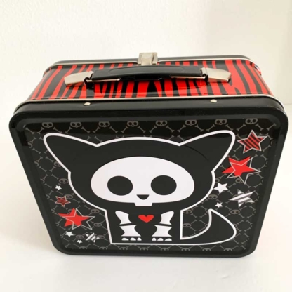 Skelanimals Kit the Cat Loungefly Collectible Metal Lunchbox back - Happy Clam Gifts