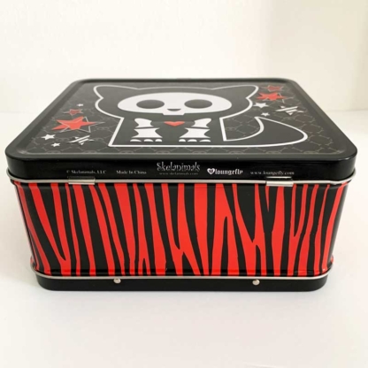 Skelanimals Kit the Cat Loungefly Collectible Metal Lunchbox bottom - Happy Clam Gifts