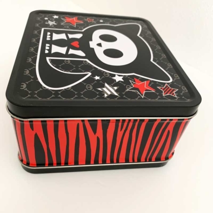 Skelanimals Kit the Cat Loungefly Collectible Metal Lunchbox right side - Happy Clam Gifts