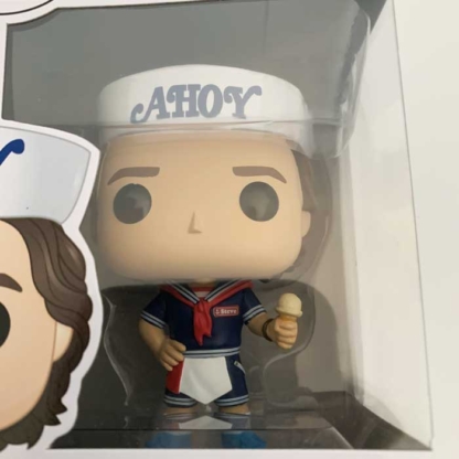 Steve With Hat and Ice Cream Stranger Things Funko Pop closeup - Happy Clam Gifts