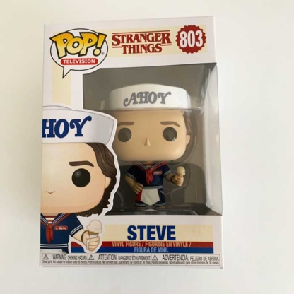 Steve With Hat and Ice Cream Stranger Things Funko Pop front - Happy Clam Gifts