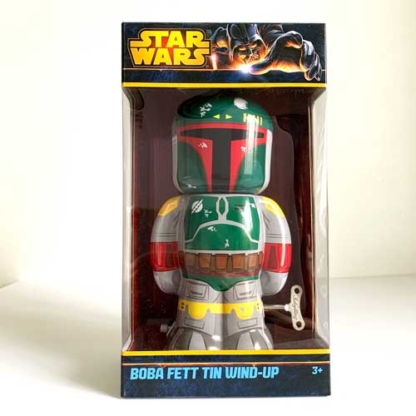 Boba Fett Star Wars Schylling Wind-Up Tin Figure (box front)