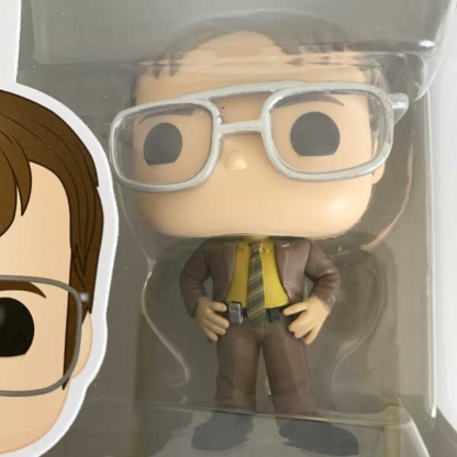 Dwight Schrute The Office Funko Pop closeup - Happy Clam Gifts