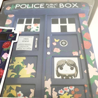 TARDIS Doctor Who Clara Memorial 6" Funko Pop closeup - Happy Clam Gifts