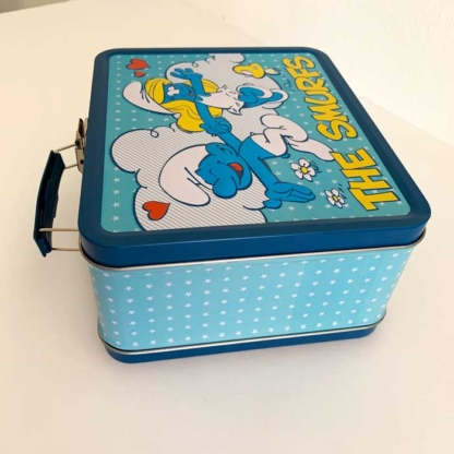 Loungefly Collectible Metal Lunch Box The Smurfs Couple left side - Happy Clam Gifts