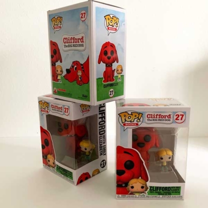 Clifford with Emily Elizabeth Clifford the Big Red Dog Funko Pops at Happy Clam Gifts