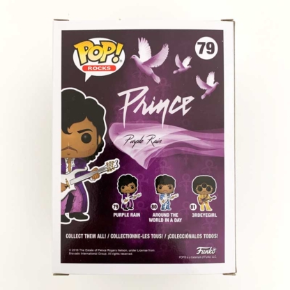 Prince Purple Rain Funko Pop back - Happy Clam Gifts