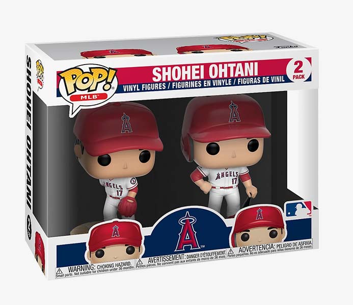 Shohei Ohtani Los Angeles Angels Funko Pop MLB Vinyl Figure 2-Pack (White  Jersey)