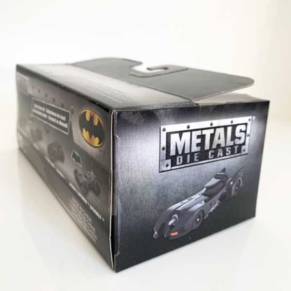 Jada Metals Die Cast Batman Batmobile 1:32 Scale box side - Happy Clam Gifts