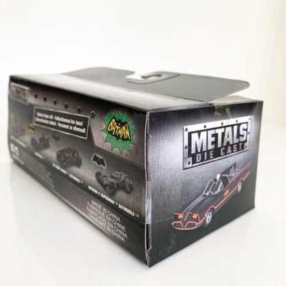 Jada Metals Batman Classic TV Series Batmobile 1:32 Scale box side - Happy Clam Gifts