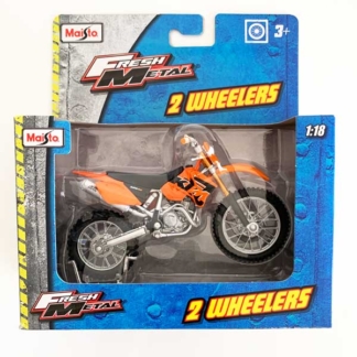 Maisto Fresh Metal 2 Wheelers KTM525SX Motorcycle Die-cast 1:18 Scale - Happy Clam Gifts