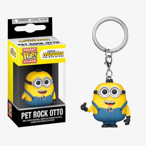 Pet Rock Otto Minions The Rise Of Gru Funko Pocket Pop Keychain Happy Clam Gifts
