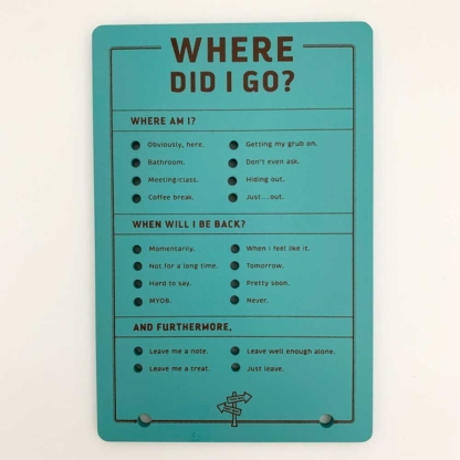 Knock Knock Where Did I Go? Pegboard front - Happy Clam Gifts