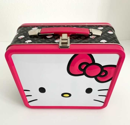 Loungefly Collectible Metal Lunchbox Hello Kitty Big Face back - Happy Clam Gifts
