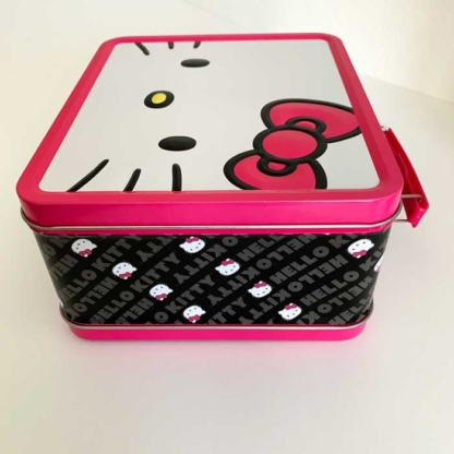 Loungefly Collectible Metal Lunchbox Hello Kitty Big Face right side - Happy Clam Gifts