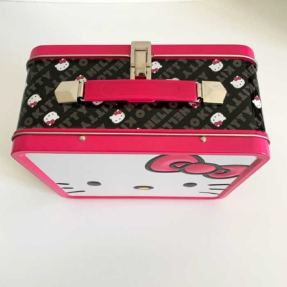 Loungefly Collectible Metal Lunchbox Hello Kitty Big Face top back - Happy Clam Gifts