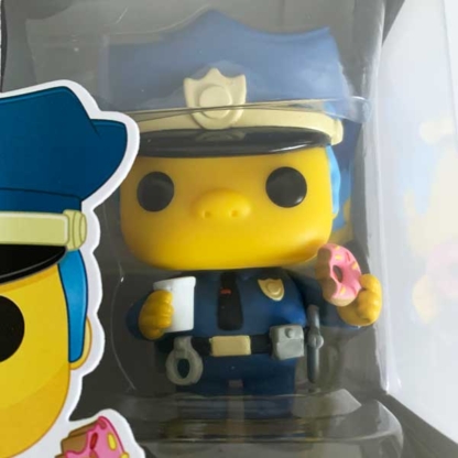 Chief Wiggum The Simpsons Funko Pop closeup - Happy Clam Gifts