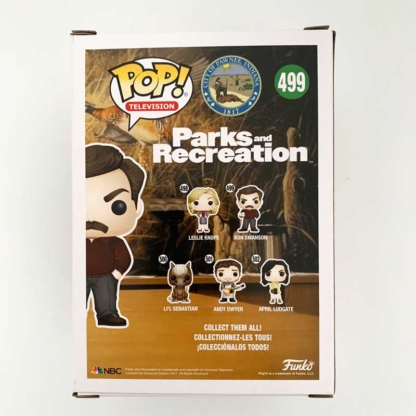Ron Swanson Parks and Recreation Funko Pop back - Happy Clam Gifts