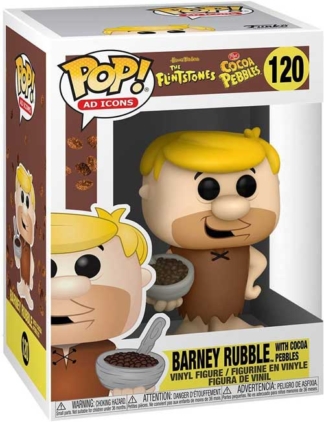 Barney Rubble With Cocoa Pebbles Cereal The Flintstones Funko Pop Ad Icons Vinyl Figure