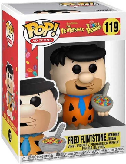 Fred Flintstone With Fruity Pebbles Cereal The Flintstones Funko Pop Ad Icons Vinyl Figure