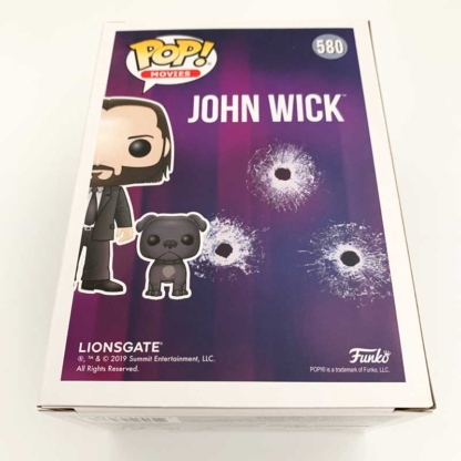 John Wick With Dog Funko Pop back - Happy Clam Gifts