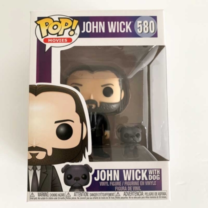John Wick With Dog Funko Pop front - Happy Clam Gifts